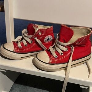 Converse Kids Red Canvas Sneakers